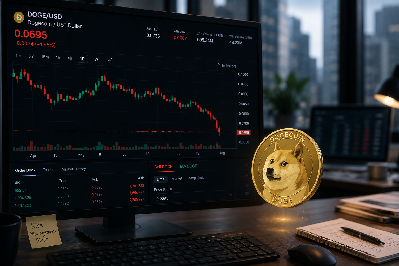 DOGE slides below $0.070 as market sentiment weakens